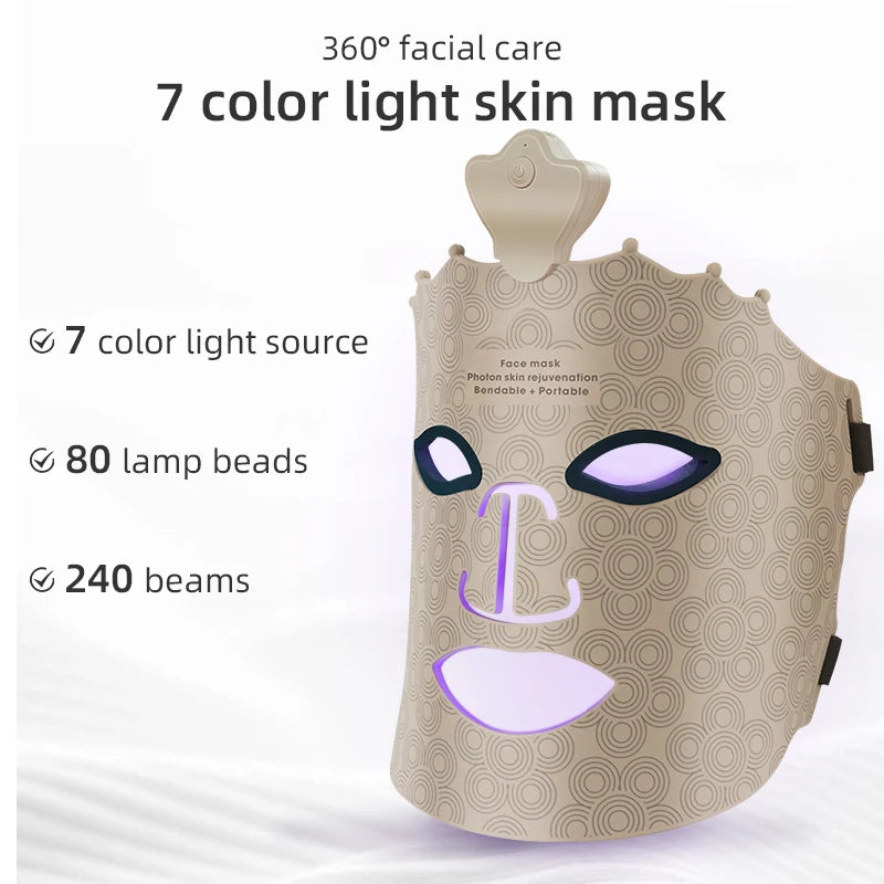 Led Facial Mask Light Therapy 7 Colors